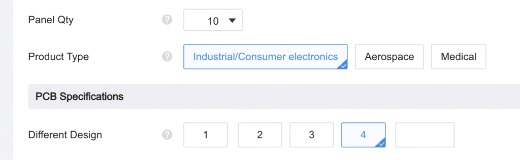 Option from different vendors to add different designs in panel